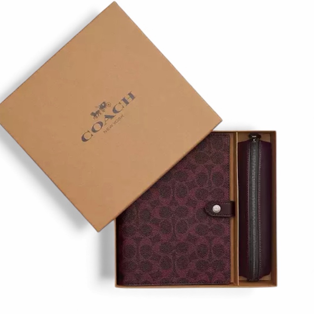 Coach Notebook and Pencil Boxed Case Set